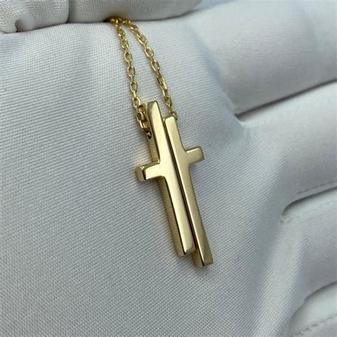 Gucci Split Cross Pendant Necklace 